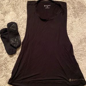 Two Pure Barre shirts and Socks